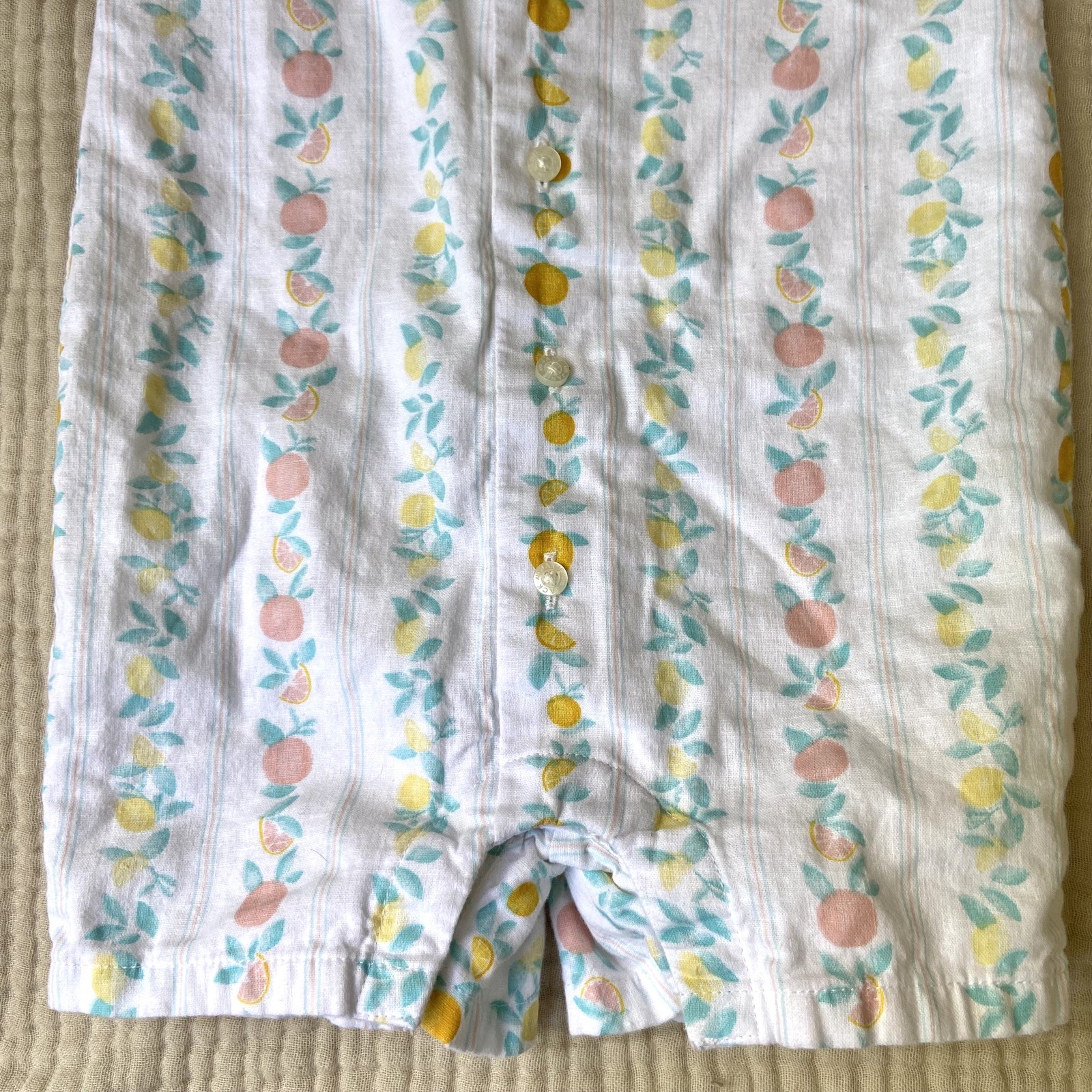 Janie and Jack Bundle Linen Cotton Romper Button Shirt 6-12 Months Preppy Spring