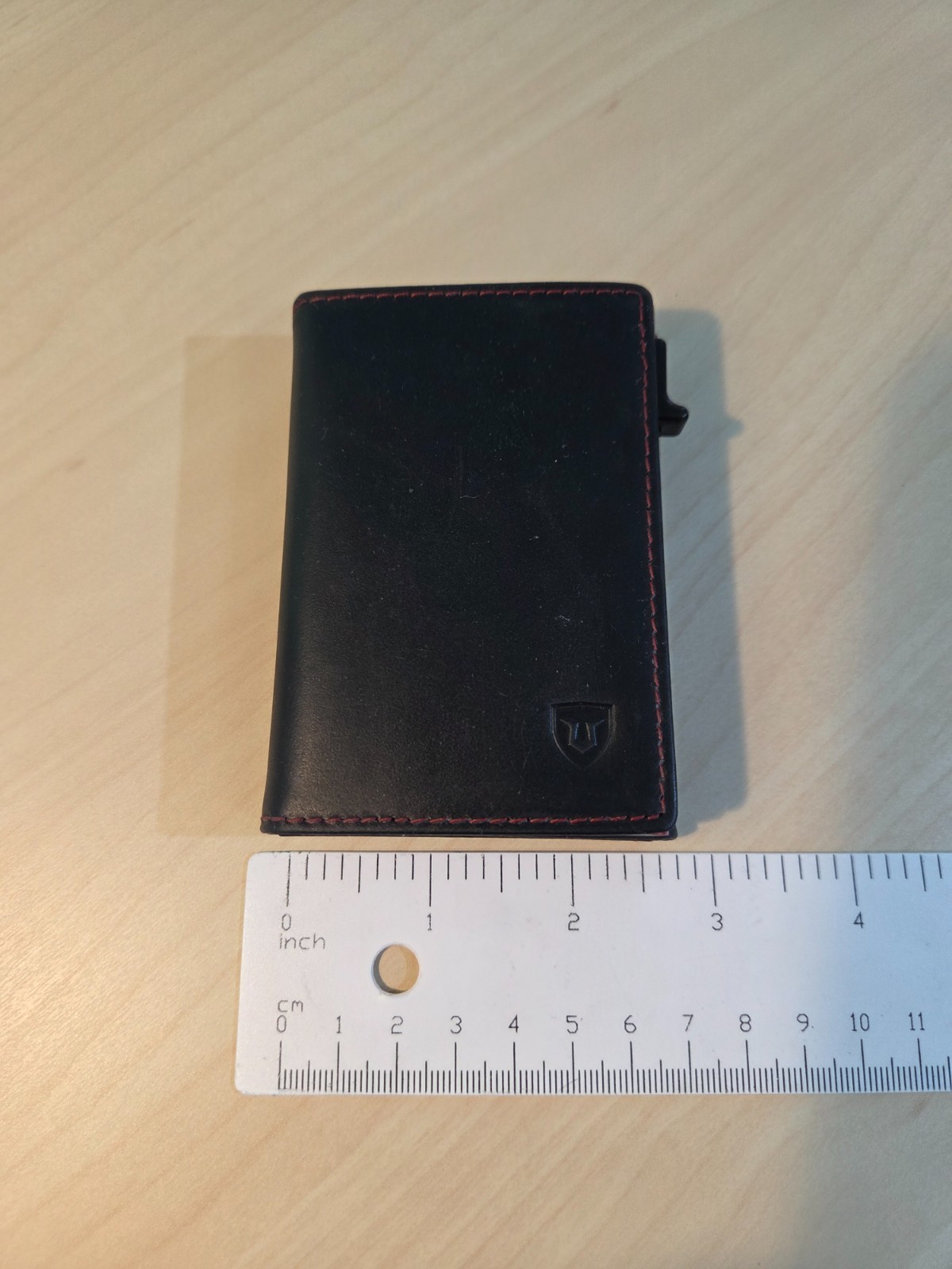 LORZOR Minimalist Leather Wallet – Full Grain Leather, Slim Pop-up Card Case
