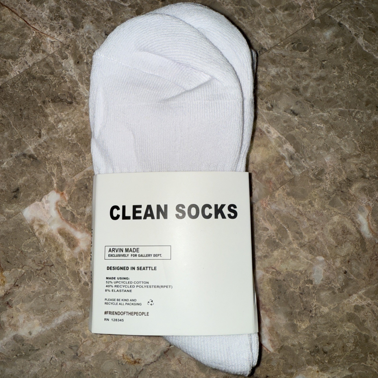 White Gallery Dept Stretch-Woven Socks – M-L (9-13) 2 Pairs