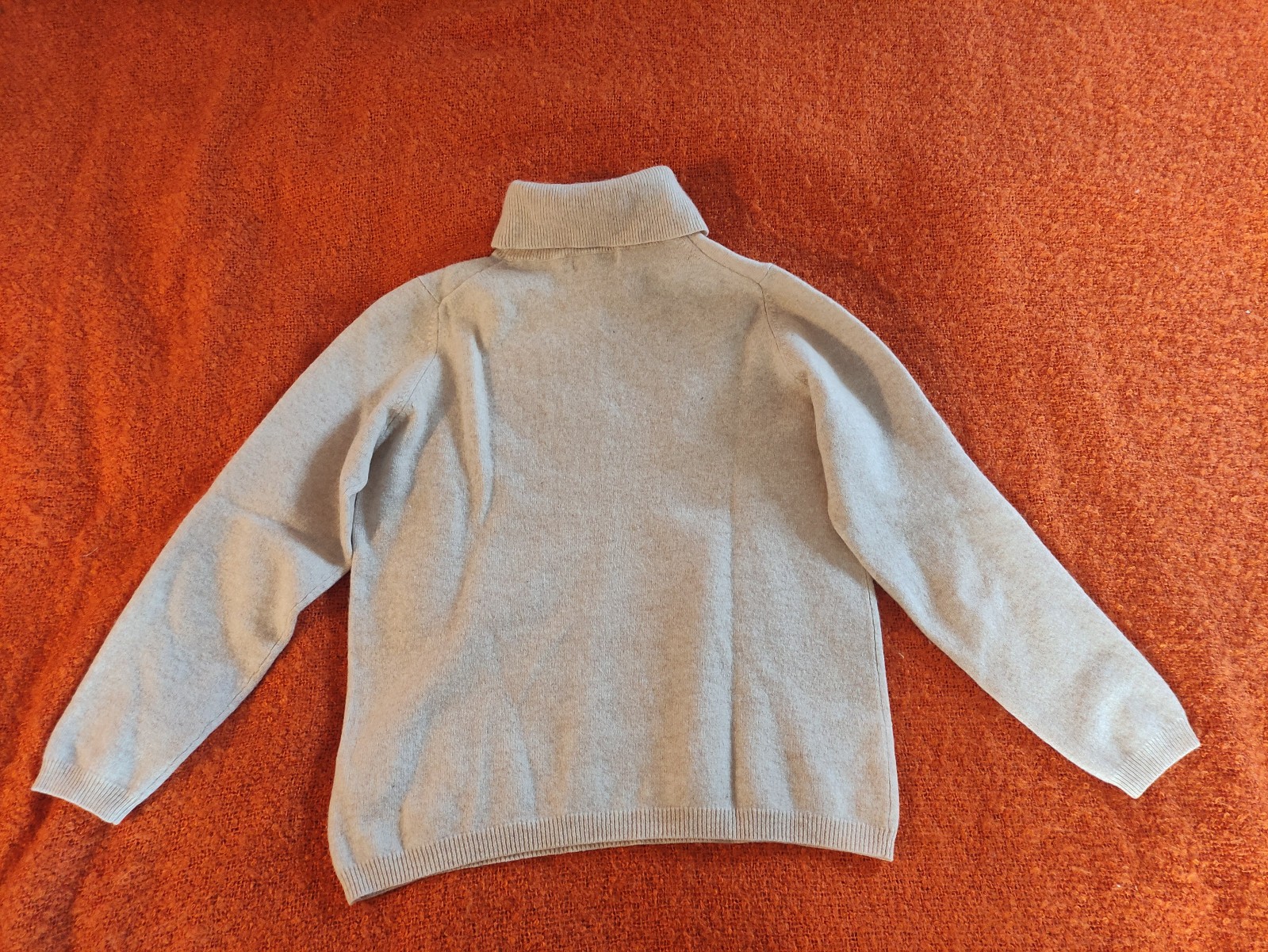 LOCHMERE Machine Washable Cashmere, small/medium, beige colour, roll neck jumper