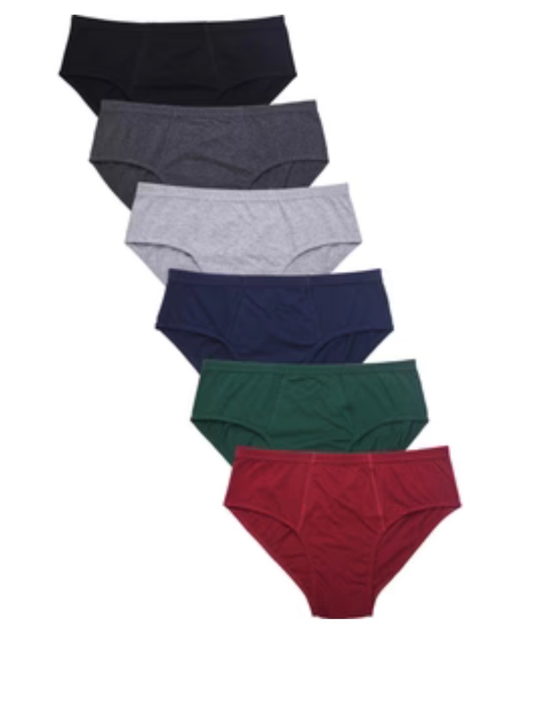 6 Pack Men’s ULTRA Solid Cotton Knocker Bikini Brief Underwear Assorted Colors L