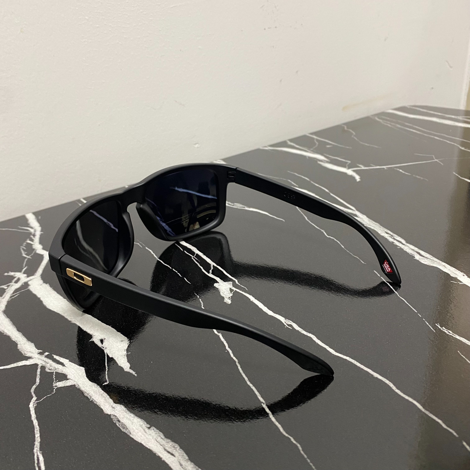 Oakley HOLBROOK Polarized Sunglasses XXL OO9487 Matte Black PRIZM Gold Lens