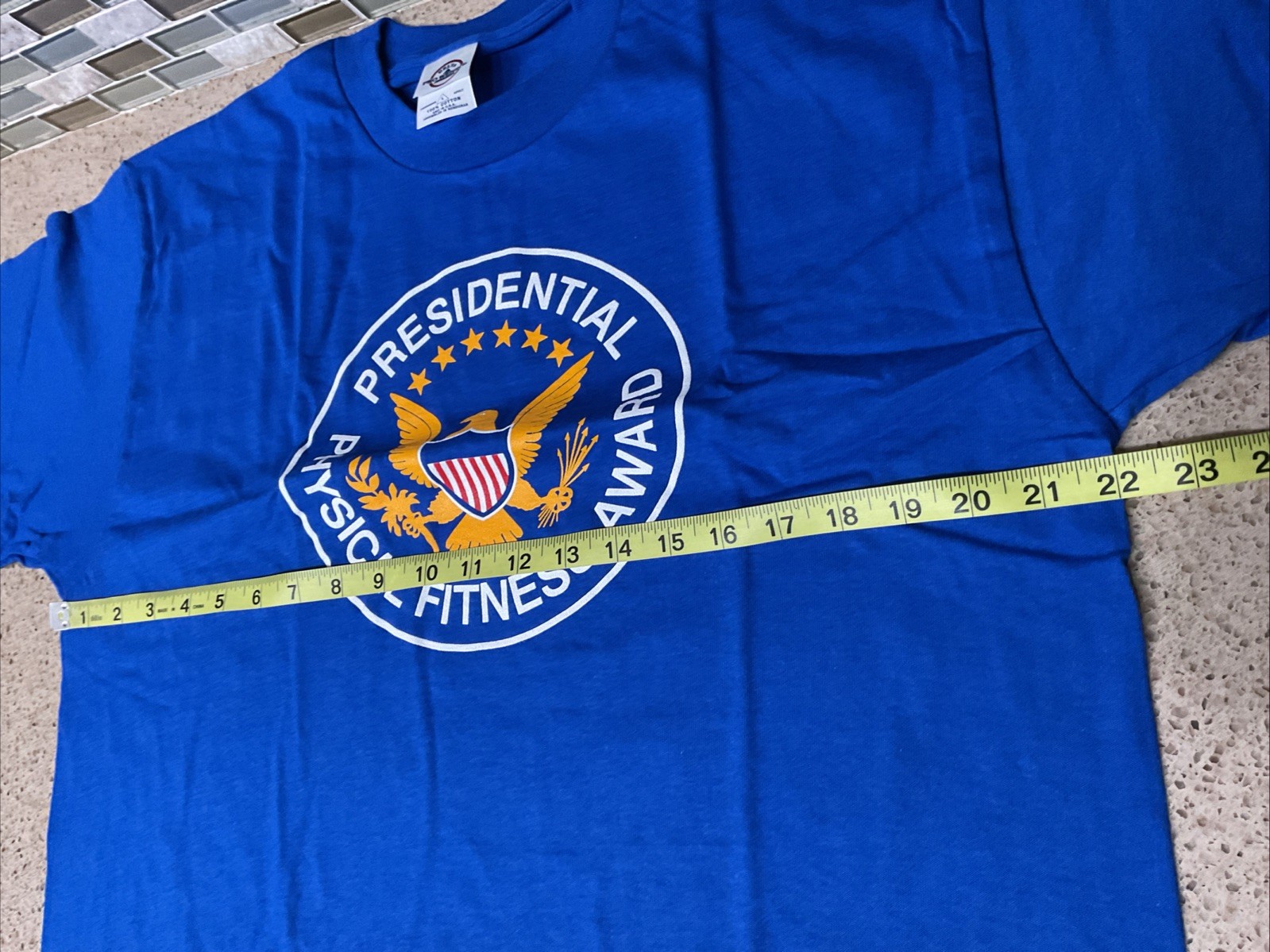 Presidential Physical Fitness Tshirt Blue Sz Large Delta Cotton Chest 44×30” New