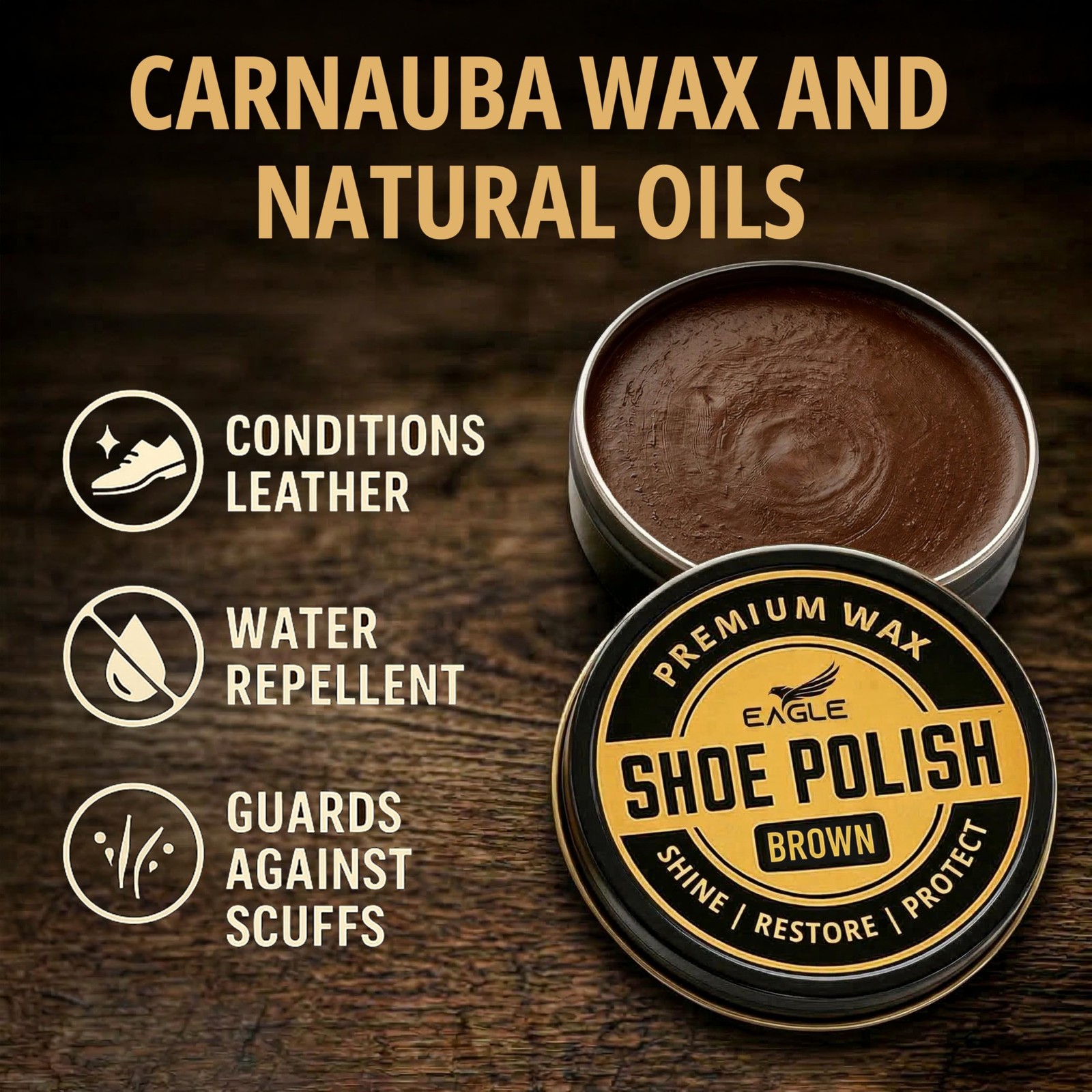 Eagle 13-Piece Shoe Polish Kit – Black, Brown & Neutral Shoe Wax & Boot Cr