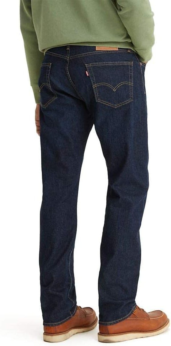 Levi Men’s 505 Regular Fit Jeans, Dark Denim Wash 36W X 30L NEW SEALED !