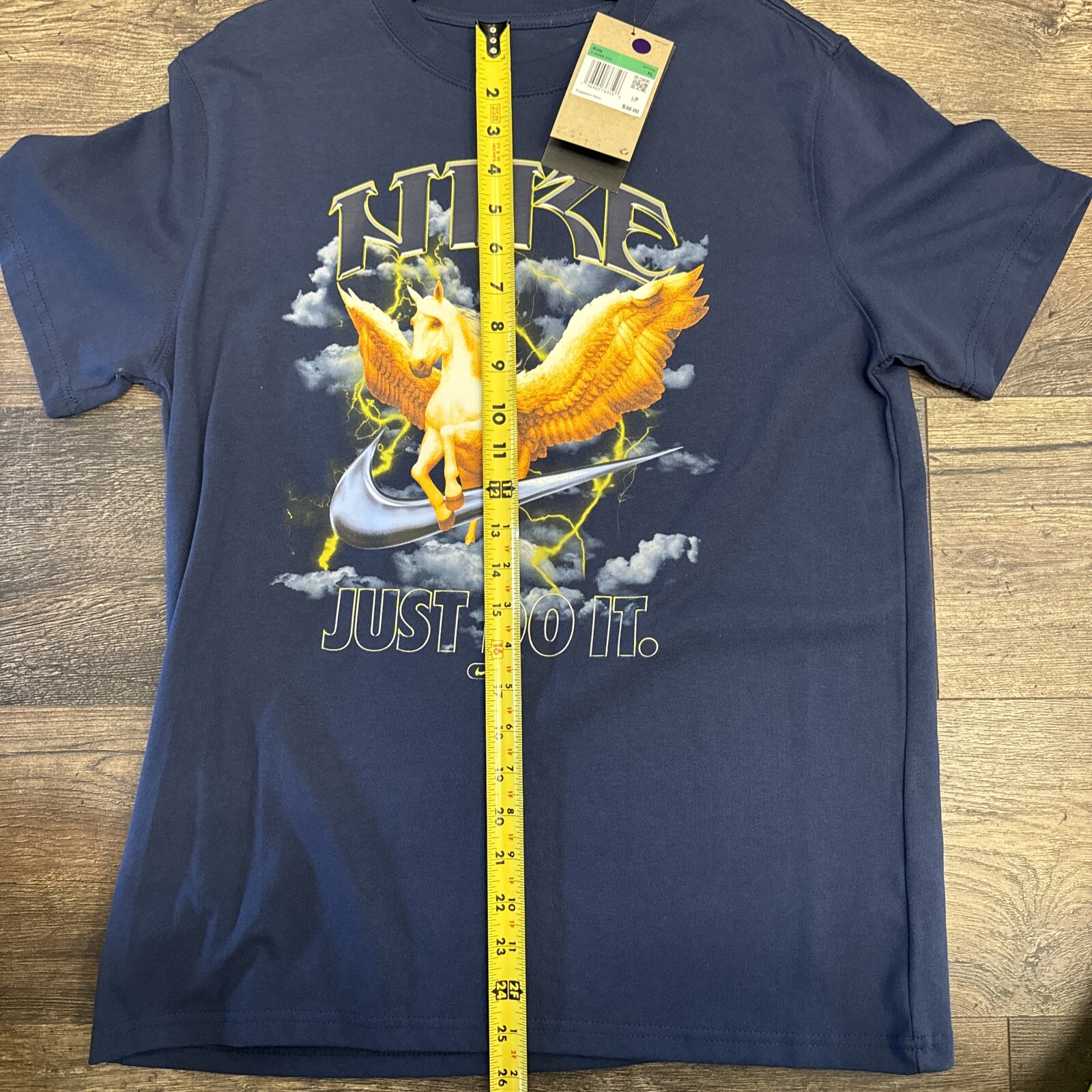 Nike Boys “Just Do It” Blue Short Sleeve T-Shirt Size XL Navy MSRP:$38.00 New