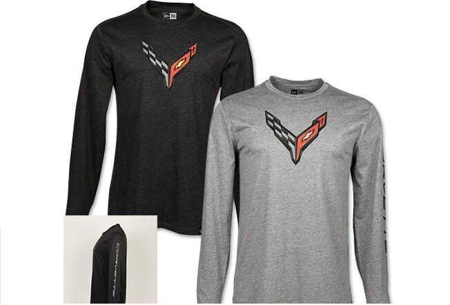 CORVETTE C8 LONG SLEEVE T-SHIRT GRAYS NEXT GEN CARBON FLASH M-XL38.00+2XL3XL NEW
