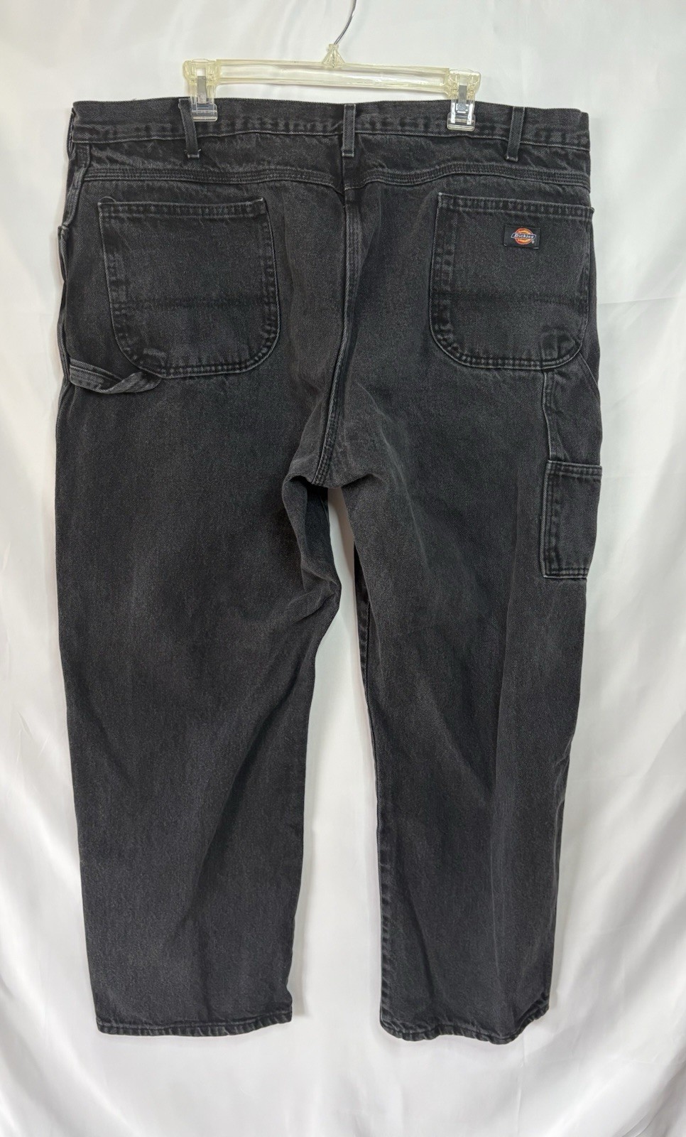 Dickies Men’s black Denim Jeans Dark Wash Relaxed Fit Straight heavy Sz 44×32