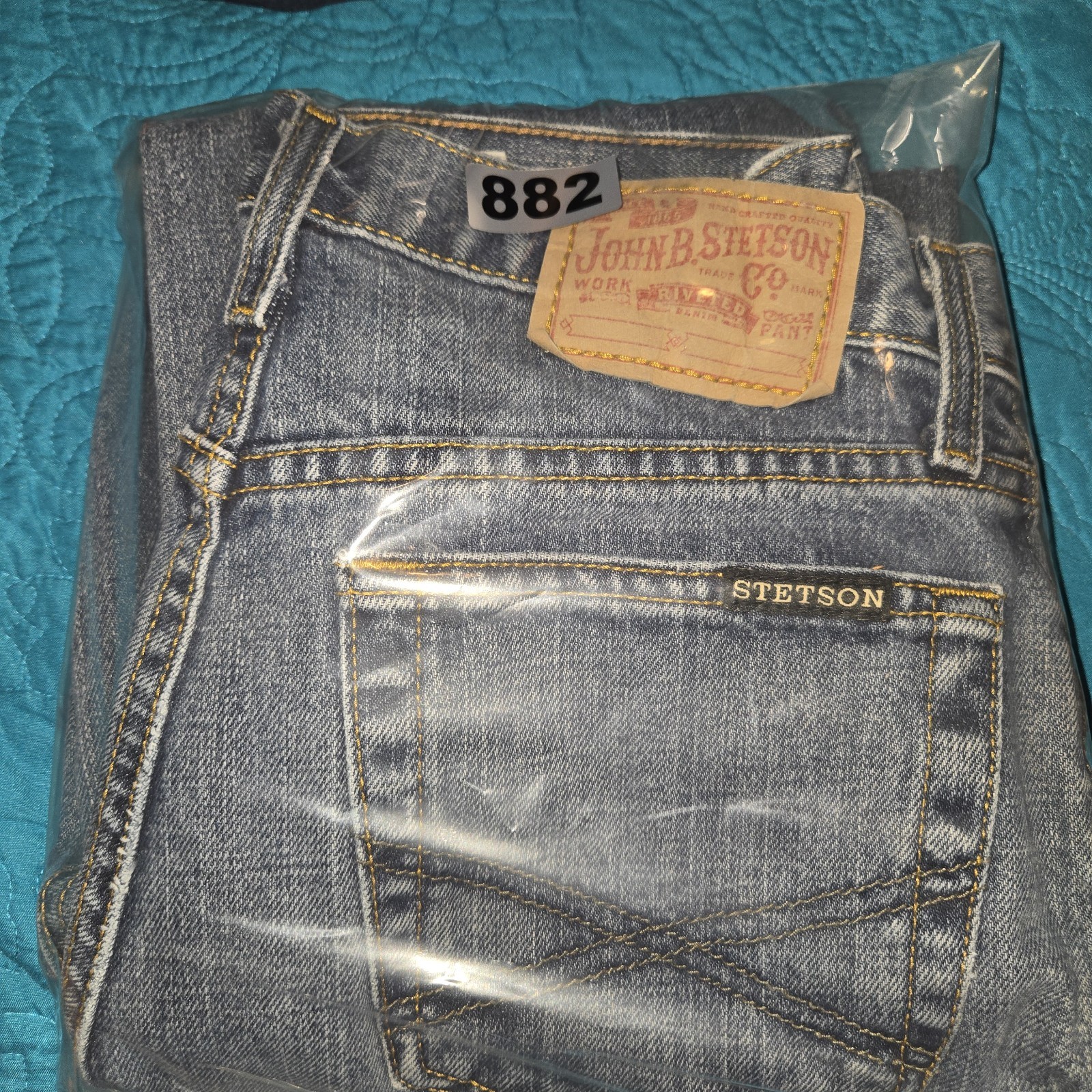 STETSON 1520 Standard Straight Leg Jeans Mens 28×38 (fit29.5×35) Western Cowboy