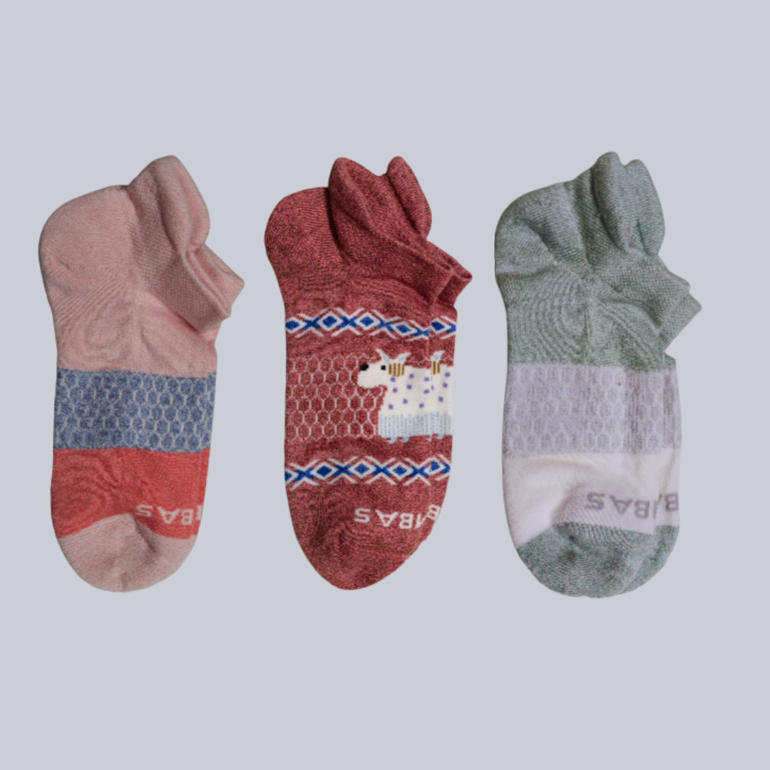 3 PAIR Women’s Tri-Block Bombas Socks🧦 S, M, L (Multi Colors) [100% AUTHENTIC]