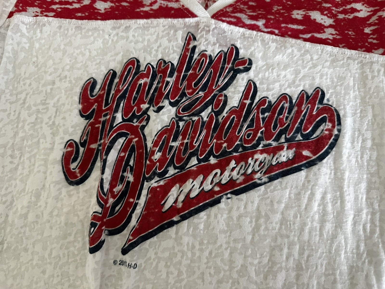 Harley Davidson Women Sz M Logo Graphic Motorcycle 2013 Top Tripp’s Amarillo TX