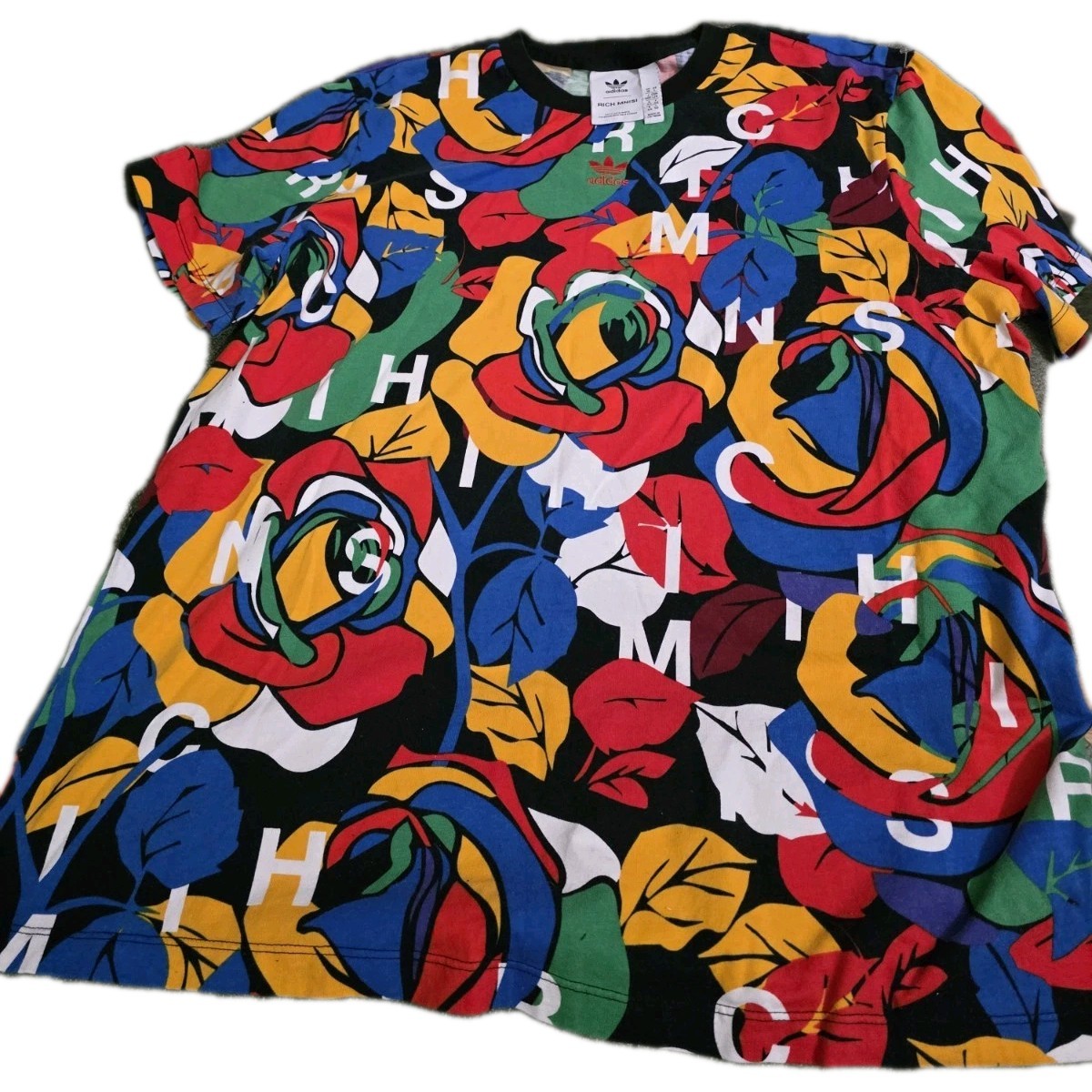 Adidas Originals US Size L RICH MNISI All Over Print Loose Tee T Shirt Top