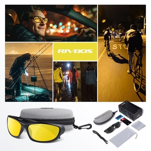 Polarized Sports Sunglasses Driving Sun Glasses Shades for Black Night Version