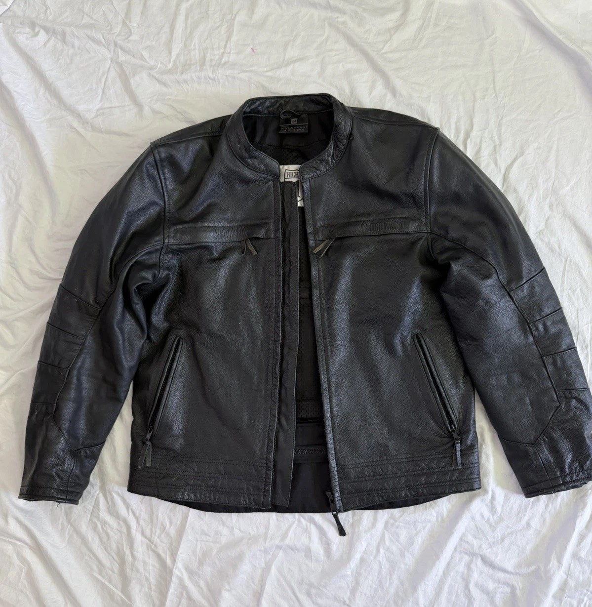 Vintage German Highway 1 Buffalo Leather Motorcycle Jacket Men’s US 44 / EU 54