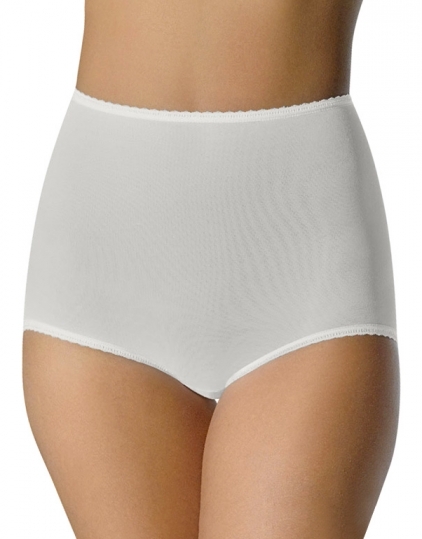 BALI Skimp Skamp Nylon/Spandex Full-Cut White Brief Plus Size 11/4XL