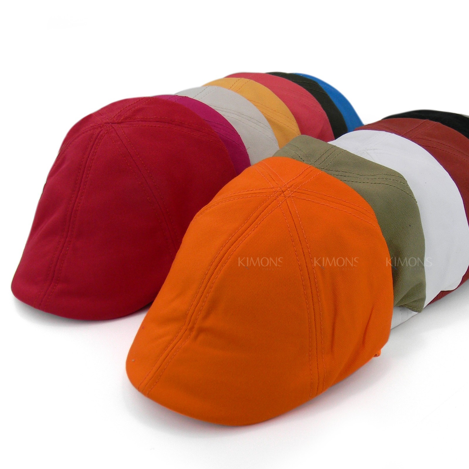 Solid Cotton Gatsby Cap Mens Ivy Hat Golf Driving Summer Sun Flat Cabbie Newsboy