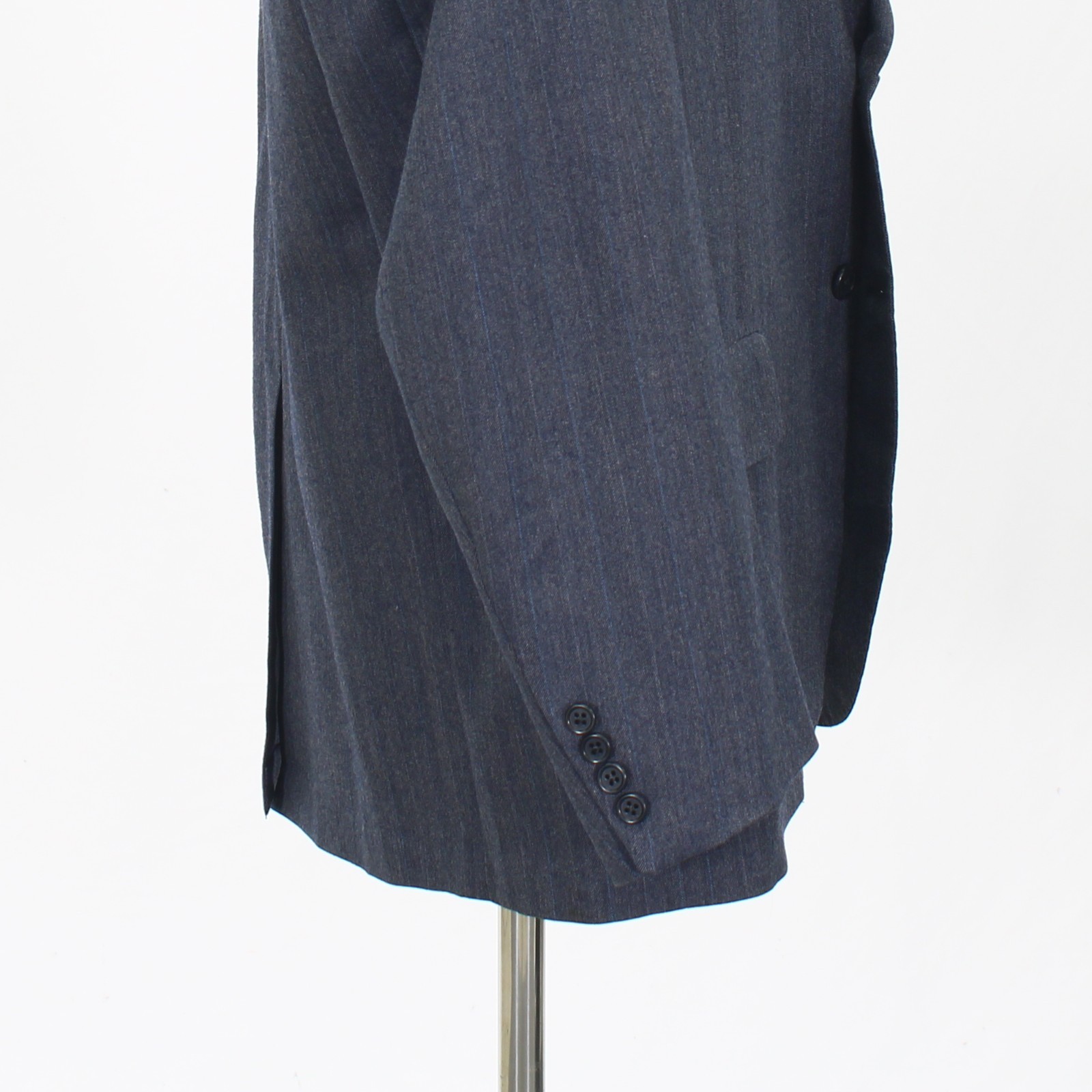 Oxxford 48R 40×28 Blue Full Suit Stripe 2-Button Wool