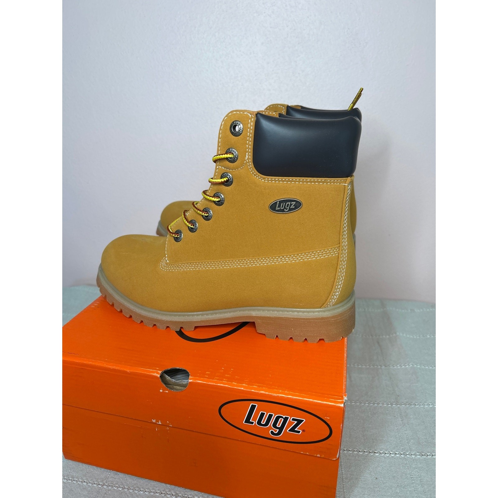Lugz Men’s Convoy 6 Inch Boot Golden Wheat Bark Tan Gum Size 8 W MCNWK