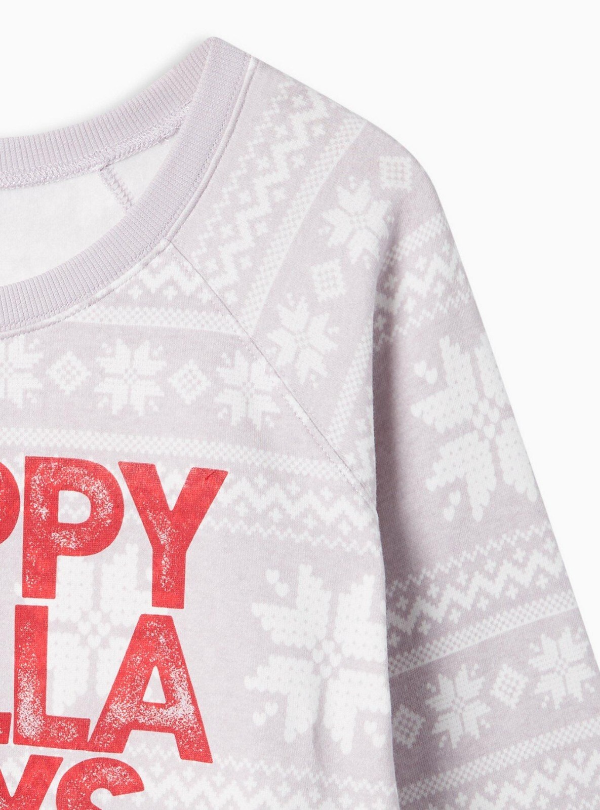 Torrid Happy Holla Days Classic Crew Neck Sweatshirt Purple 1 1X 14 16 #H74455