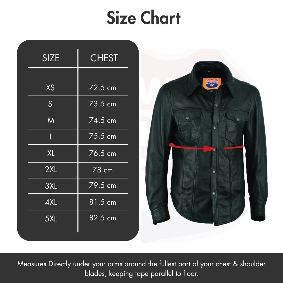 Leather Motorcycle Shirt – Western leather Shirt – Lightweight SKU#HL10403BLACK