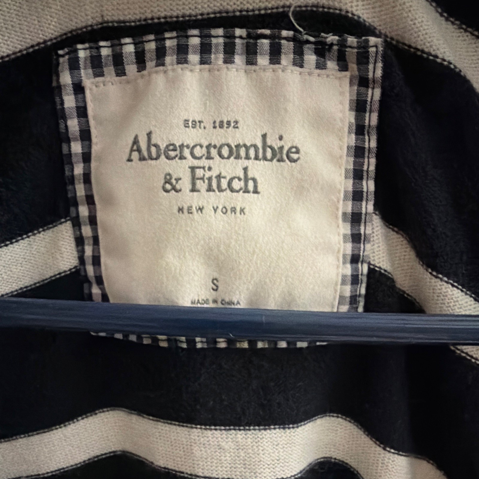 Abercrombie & Fitch Women’s Cotton Knit Striped Open Front Cardigan Sweater S