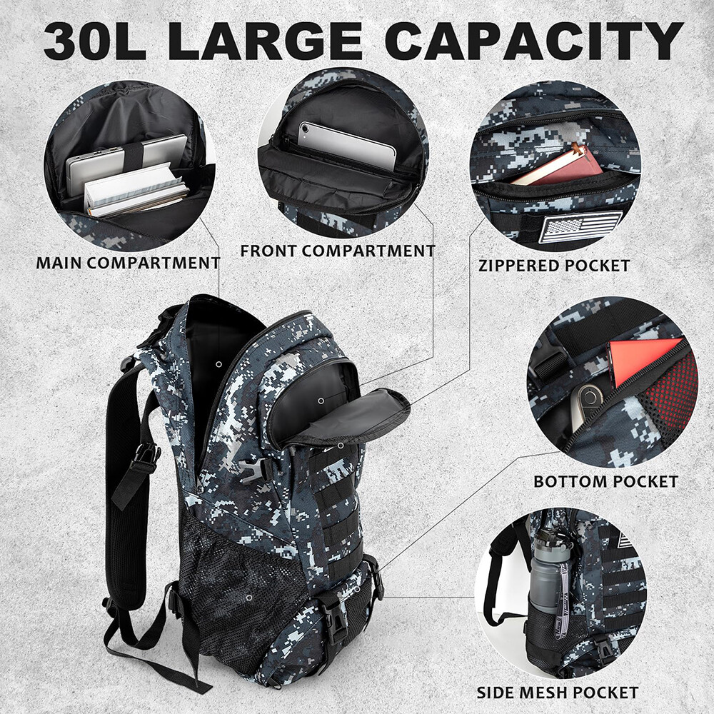 Outdoor Military Tactical Backpack Waterproof Rucksack Camping Hiking Bag