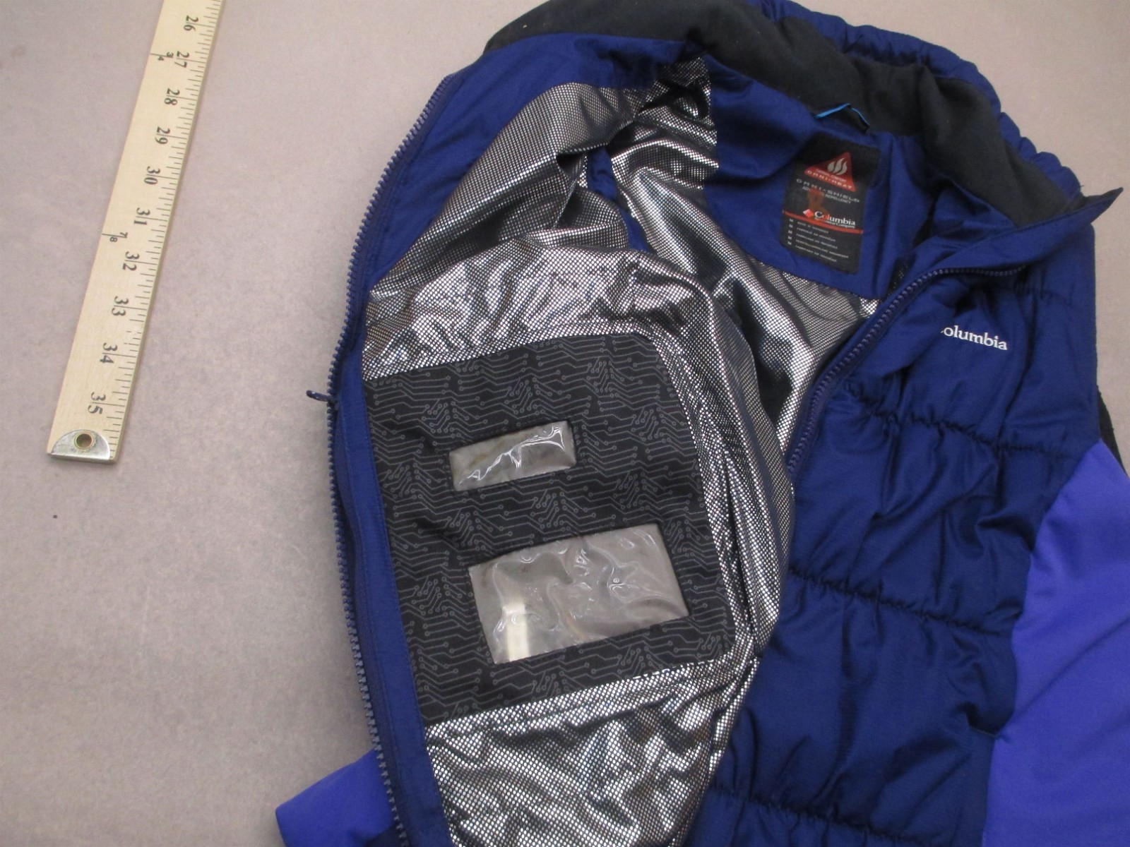 Columbia Size S Womens Blue Insulated Pockets Collared Full Zip Outdoor Vest 971