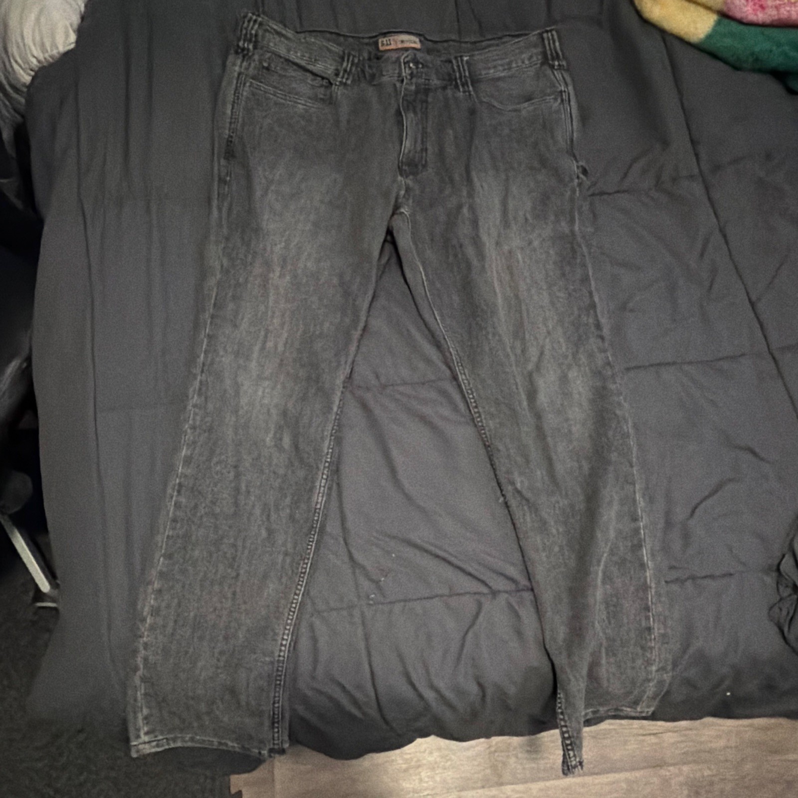 5.11 Tactical Men’s Gray Denim Jeans Skinny Fit Solid 5-Pocket Pockets