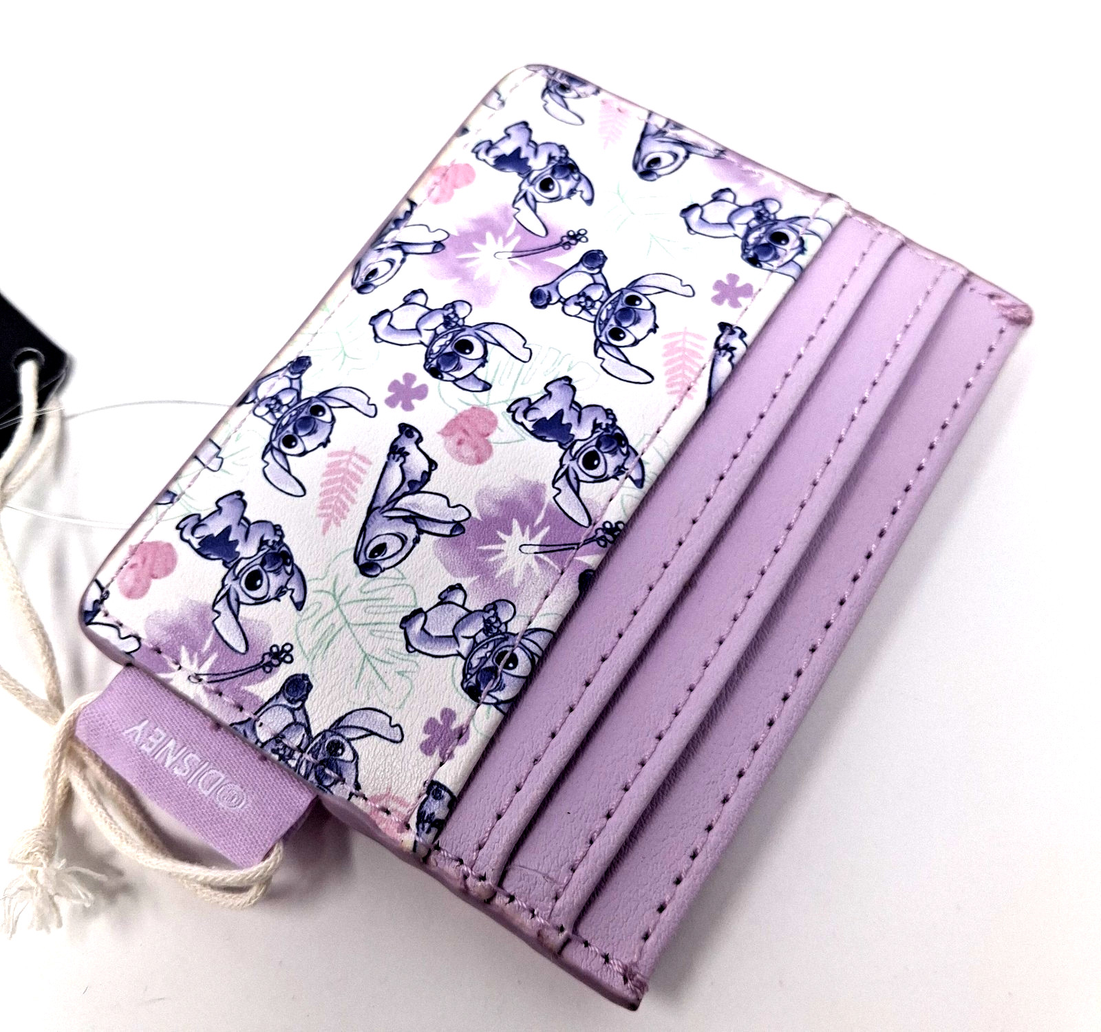 Disney Loungefly Stitch Tropical Heart Cardholder ID Wallet Pastel New