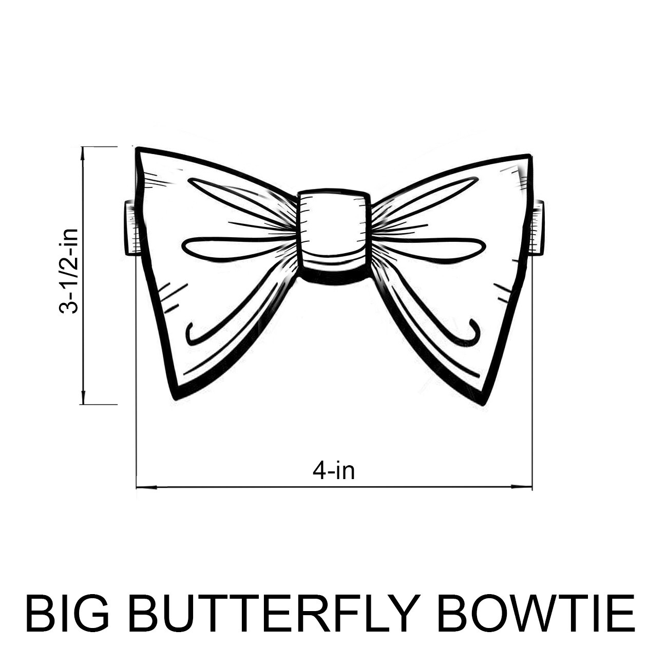 Men’s Self-tied Bow Tie Black Charmeuse Silk Bow tie Big Butterfly Bow tie S013