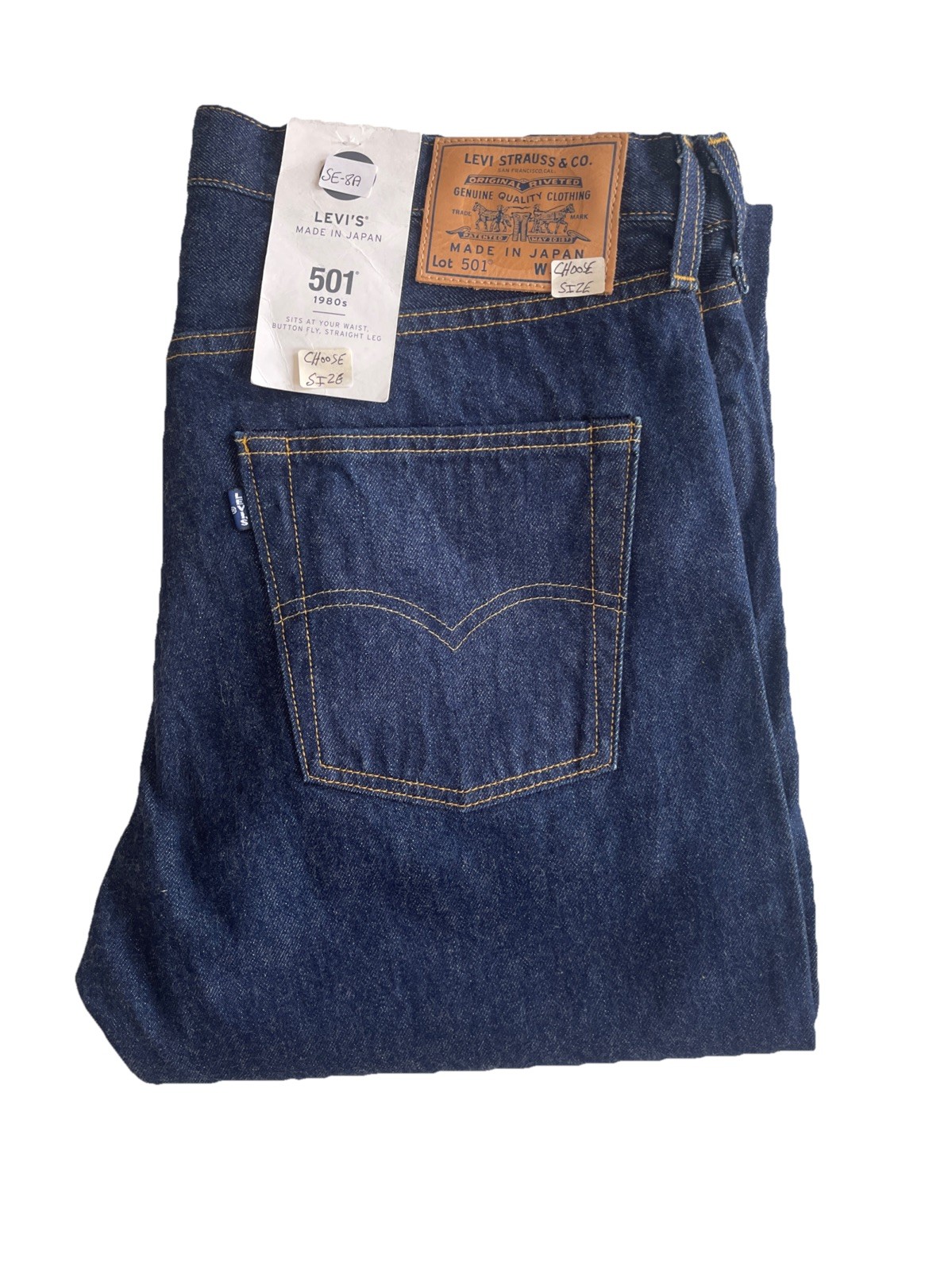 LEVI Made In Japan 1980’s 501 Dark Wash Selvedge, Various Sizes Choose
