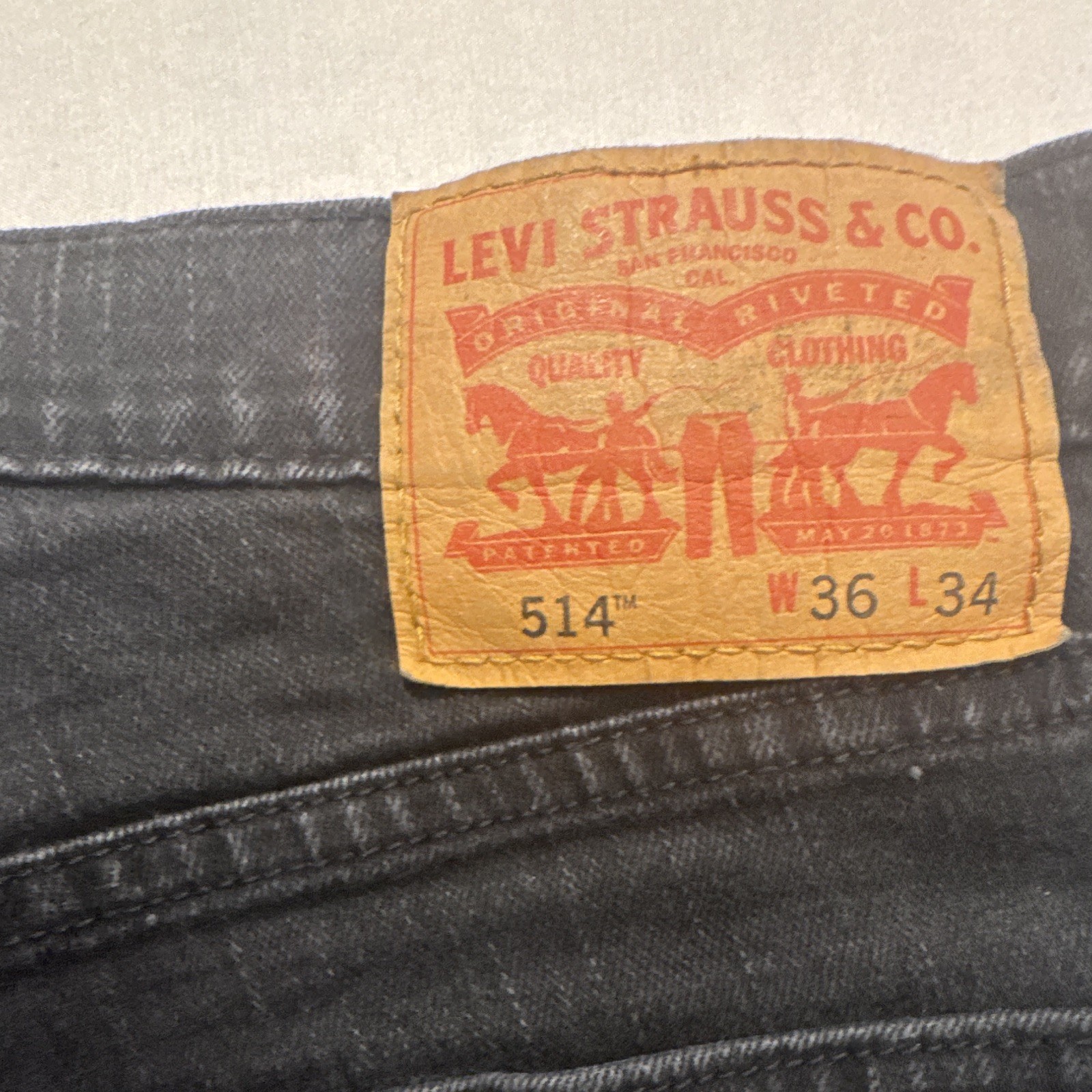 Levi’s Men’s Straight Slim Dark Wash Black Denim Cotton Mid Rise 5-Pocket