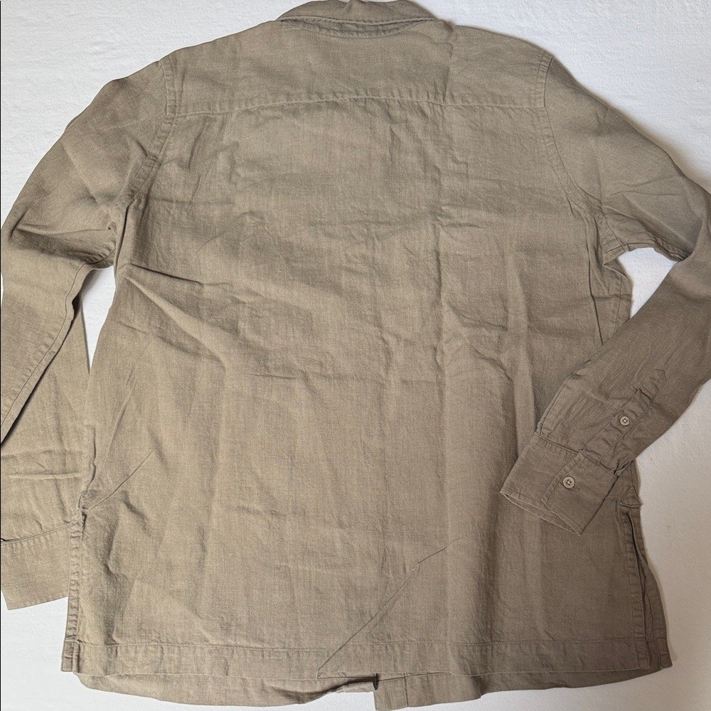 Faconnable Beige 100% Linen Shirt