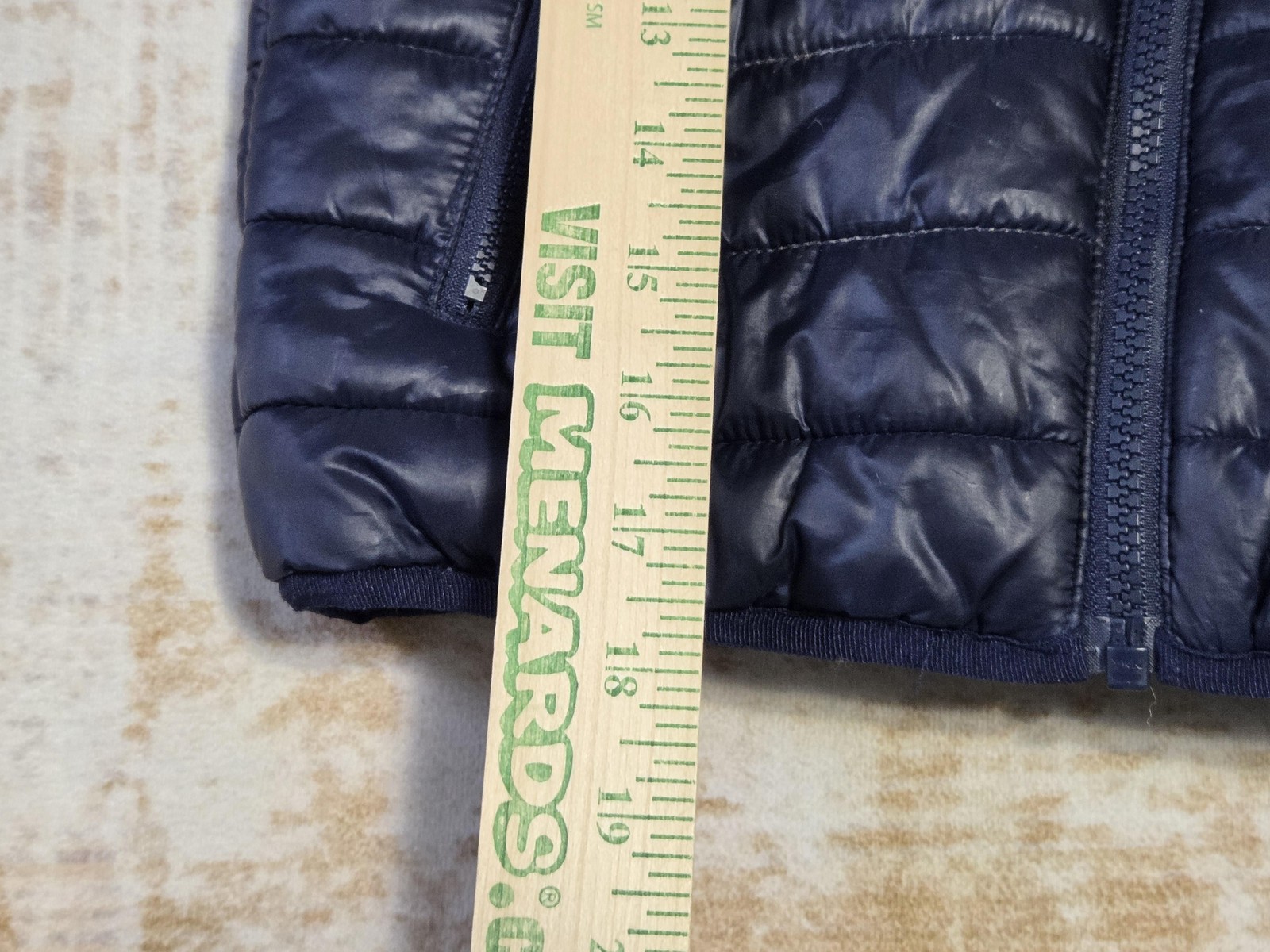Nike Jacket Kids 6 Blue Hooded Puffer Fleece Lined Insulated Zip Pockets