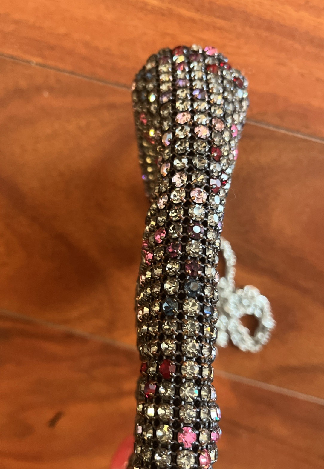 Beautiful Vintage Colorful Rhinestone clutch Made In West Germany READ
