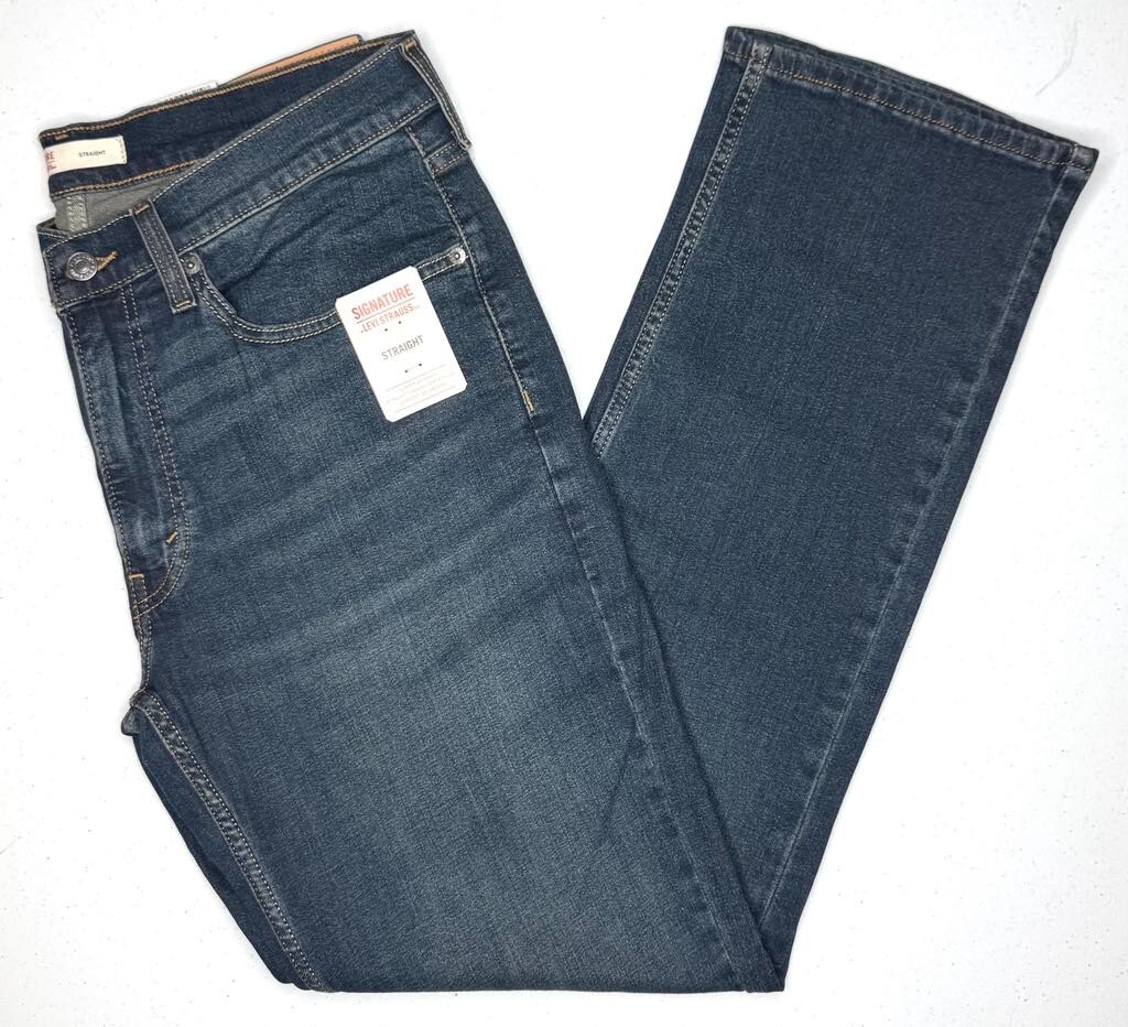 Signature By Levi Strauss #11704 NEW Men’s Straight Flex Jeans