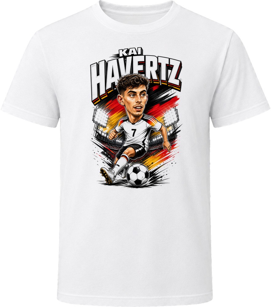 Kai Havertz, Germany Caricature Soccer 2026 T Shirt