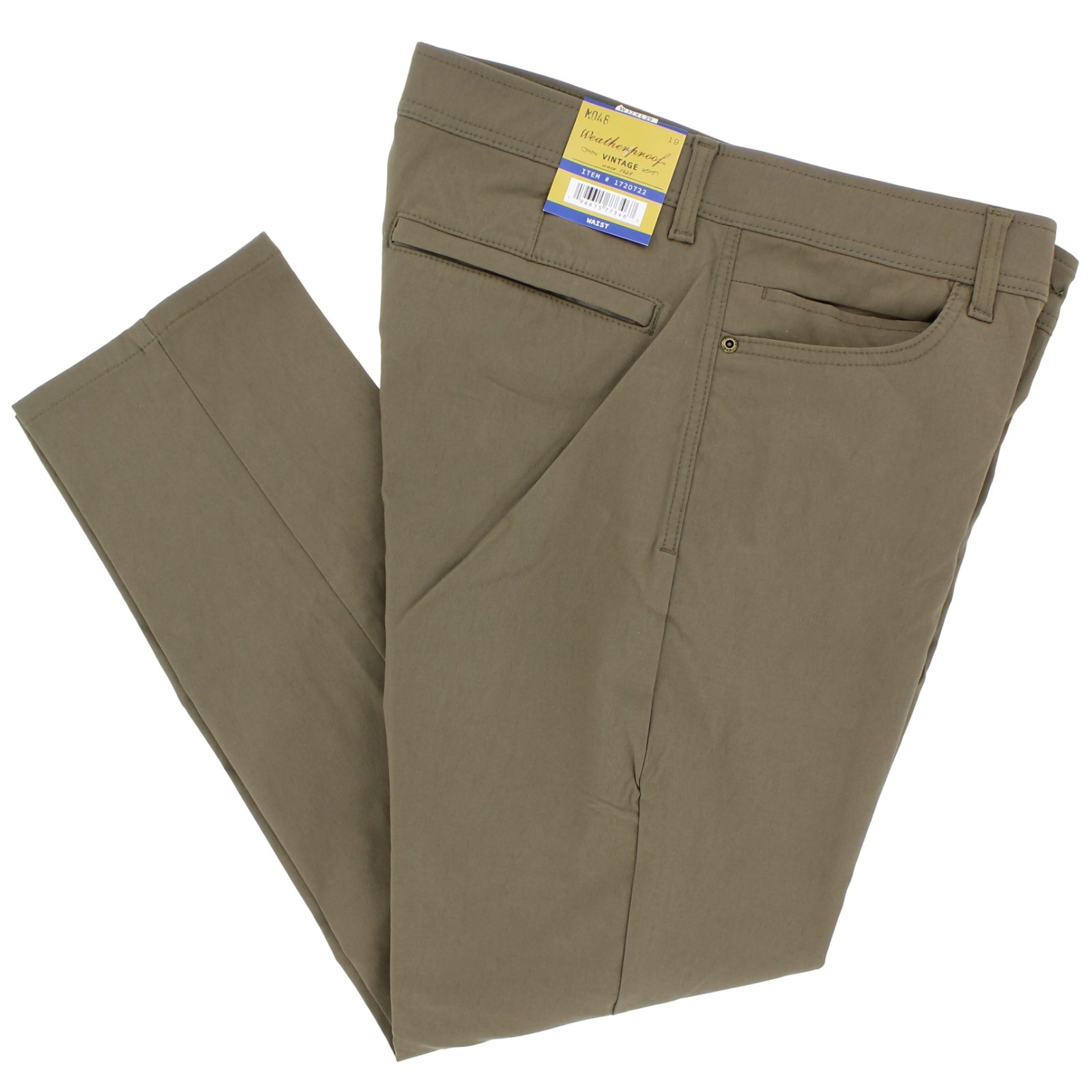 Weatherproof Vintage Comfort Stretch Pants, Men’s Tapered, 5 Pocket Design