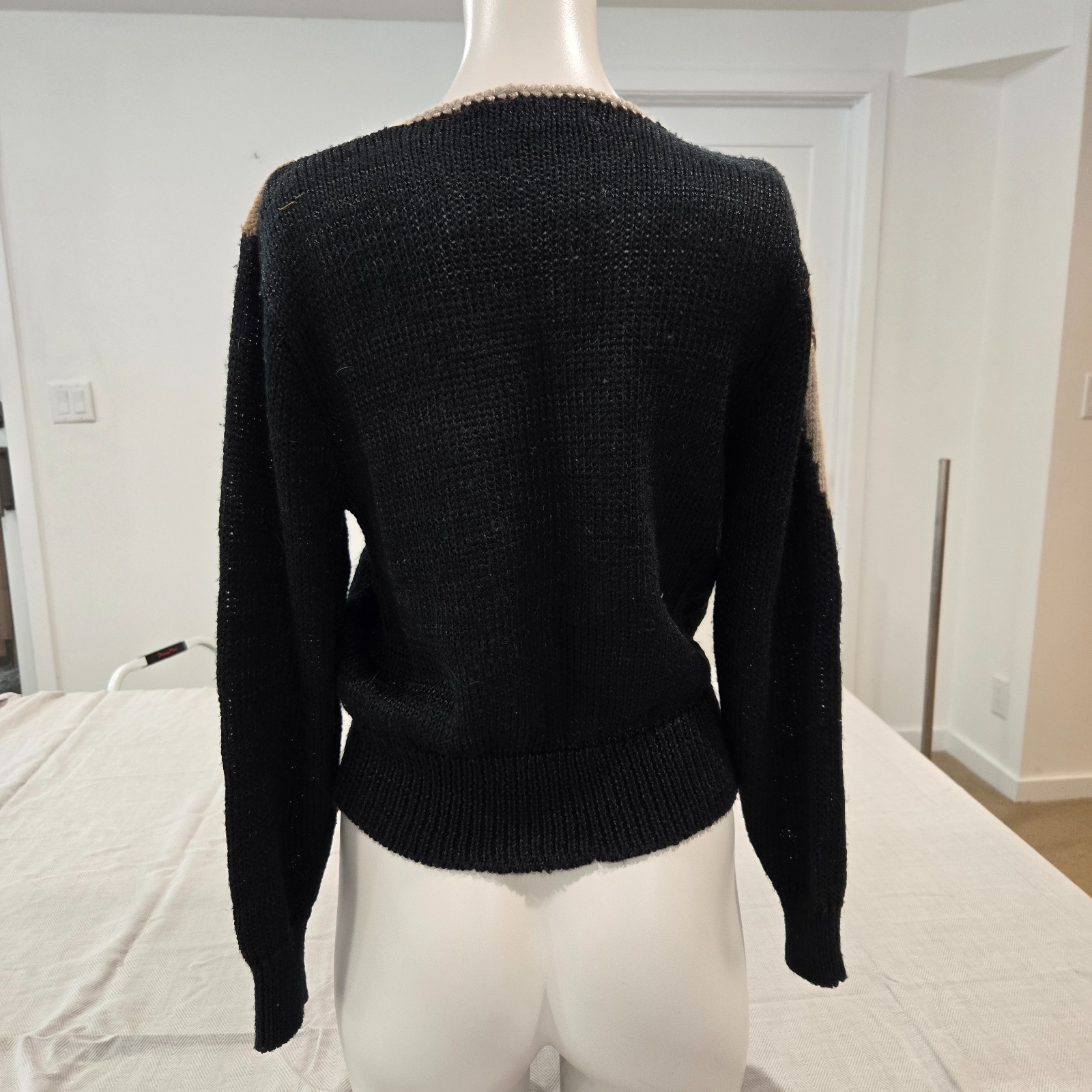 Vtg 80s 90s Womens Small Wool Angora Blend Sweater Ginenne Retro Grandmacore