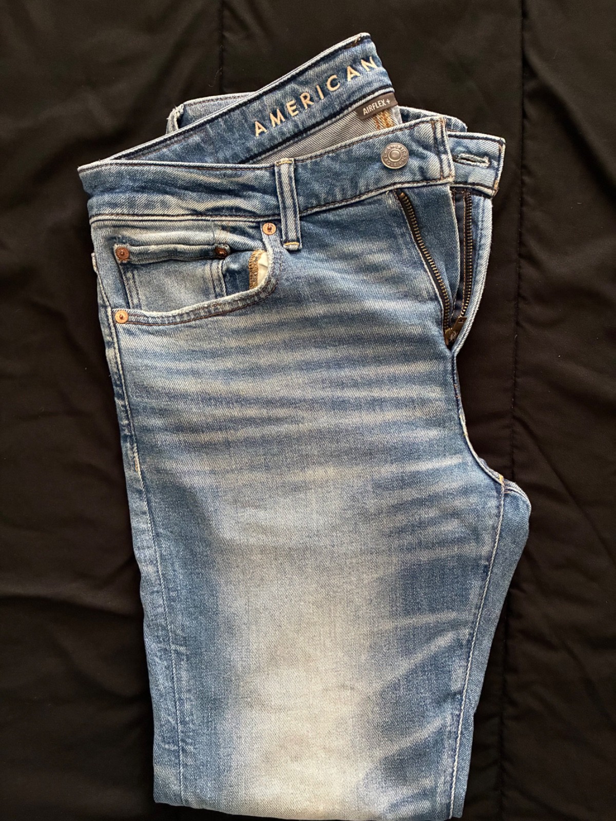 American Eagle AirFlex+ Men’s 32 x 32 Skinny Jeans Stretch Acid Denim