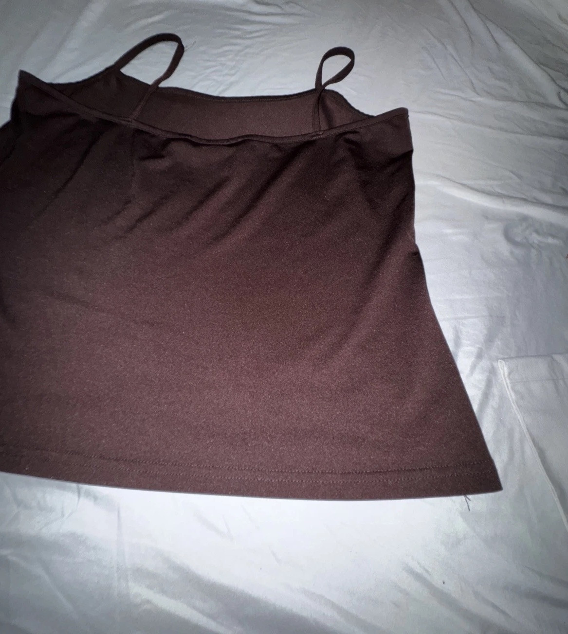 Angel Size 14 Brown Polyester/Spandex Spaghetti Straps Tank Top