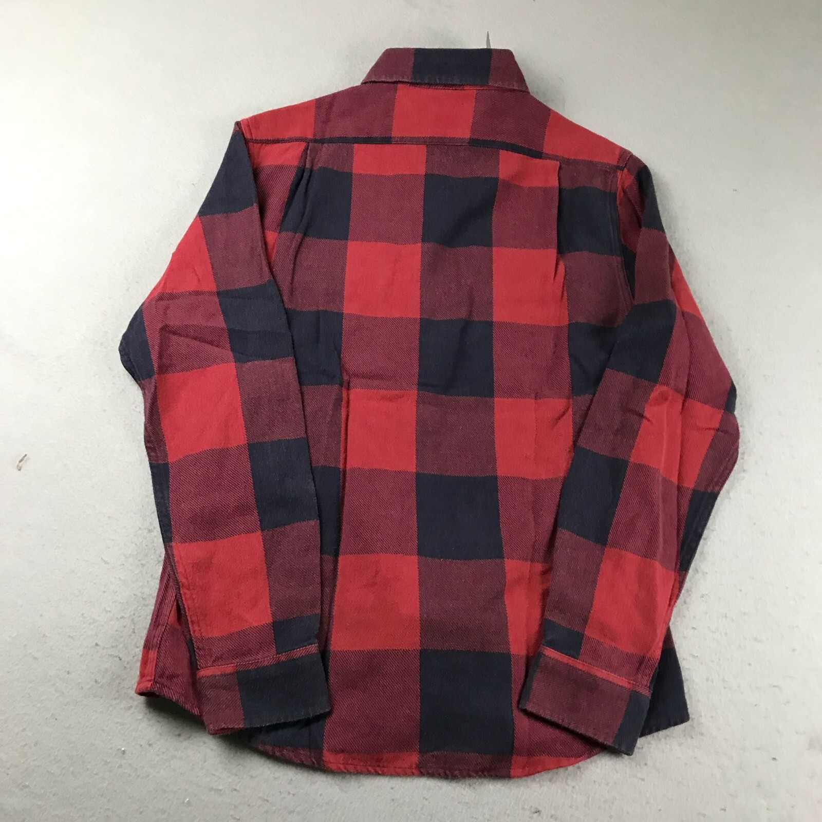 The Normal Brand Mountain Shirt Mens Small Red Plaid Button Up Long Sleeves NWT