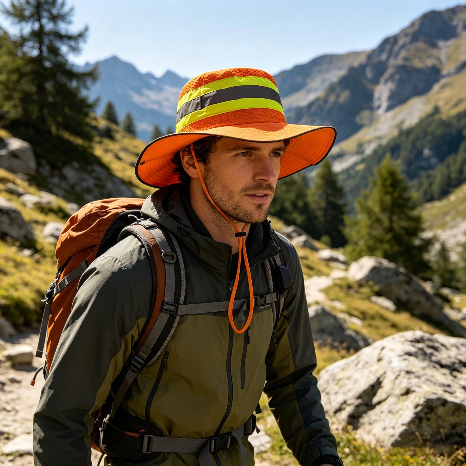 Wide Brim Sun Hat UV Protection Bucket Cap For Hiking Camping Fishing Safari Men