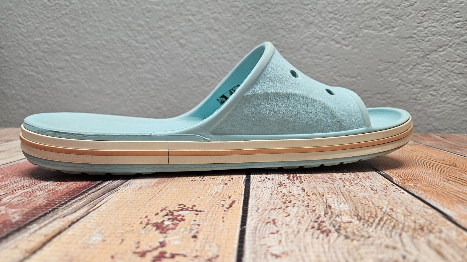 Crocs Bayaband Slide Women’s Sz 11 Mens Sz 9 Blue Slip On Iconic Comfort Sandals