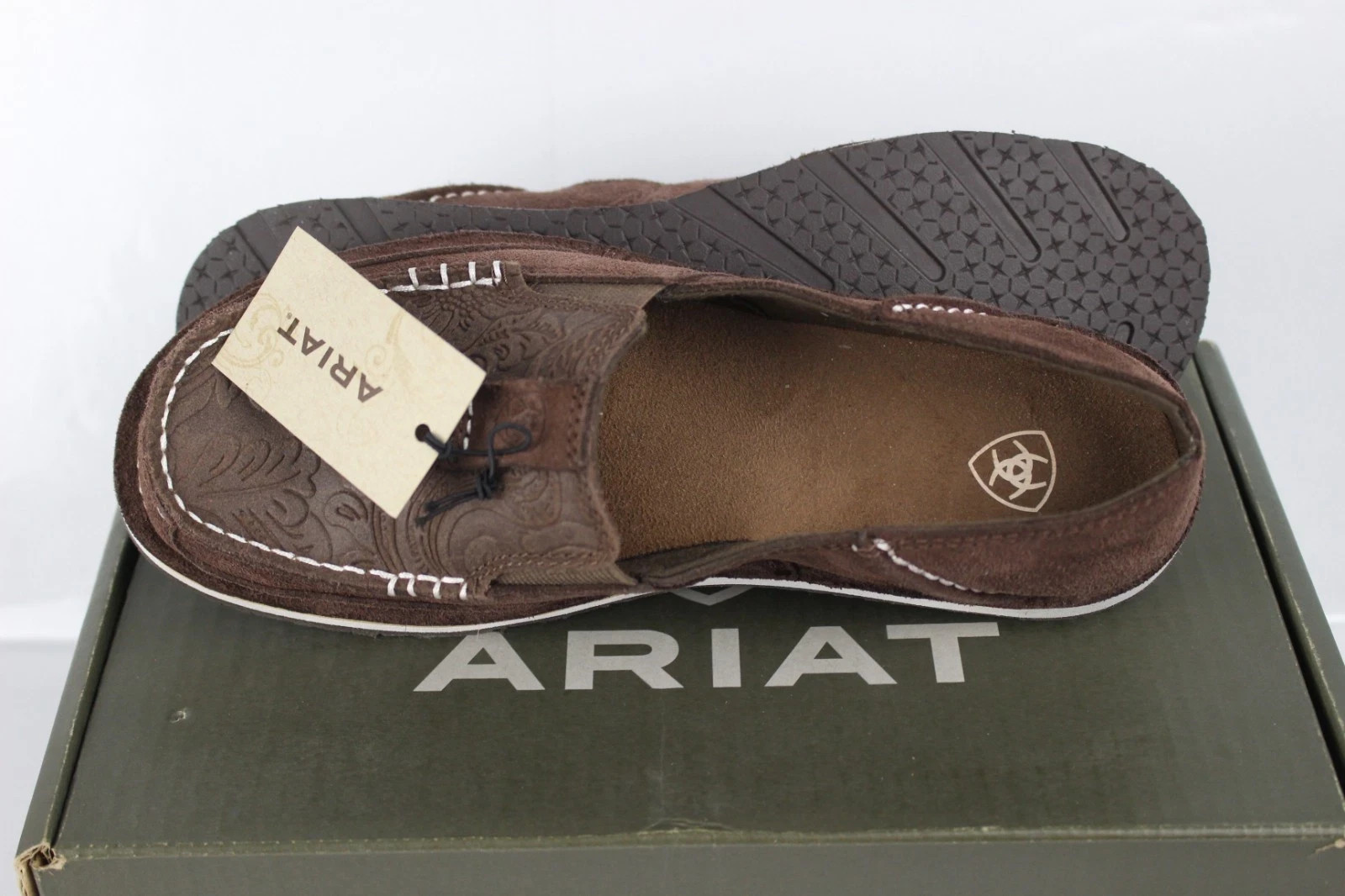 Ariat Women’s Cruiser Slip On Comfort Shoes Brown Floral Emboss 10031609