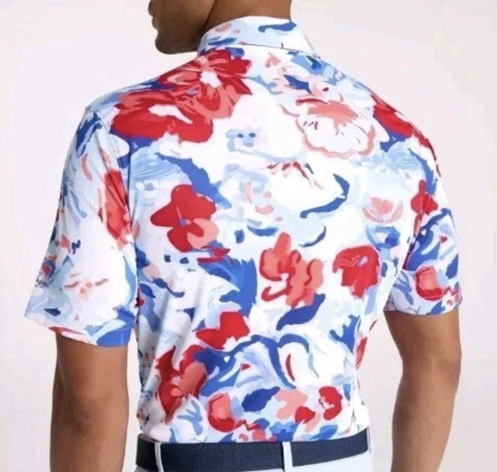 NEW Walter Hagen Polo Shirt Mens Floral Performance 11 Golf Tropical UPF 50+ XL