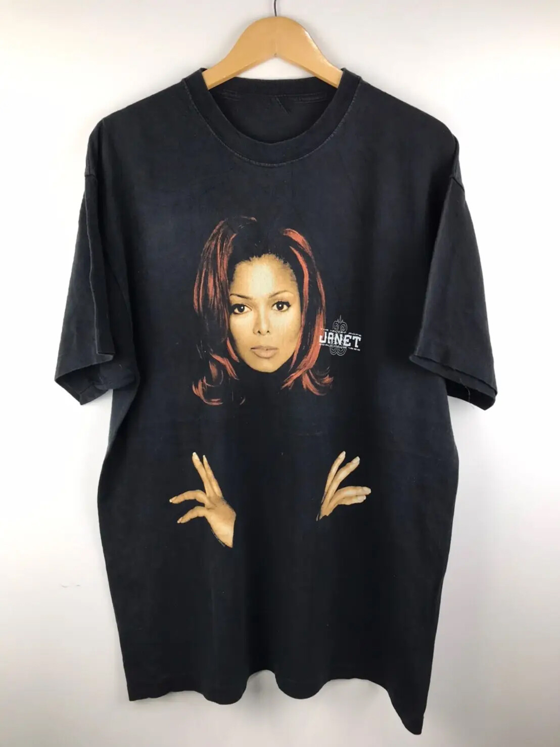 Rare Janet Jackson Cotton Black Hip Hop 90s Unisex Shirt All Size