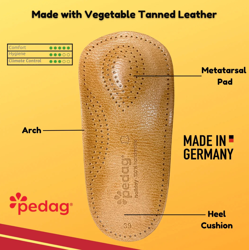 Pedag Holiday 3/4 Orthotic Insole for Dress and Low-Profile Shoes Size 40