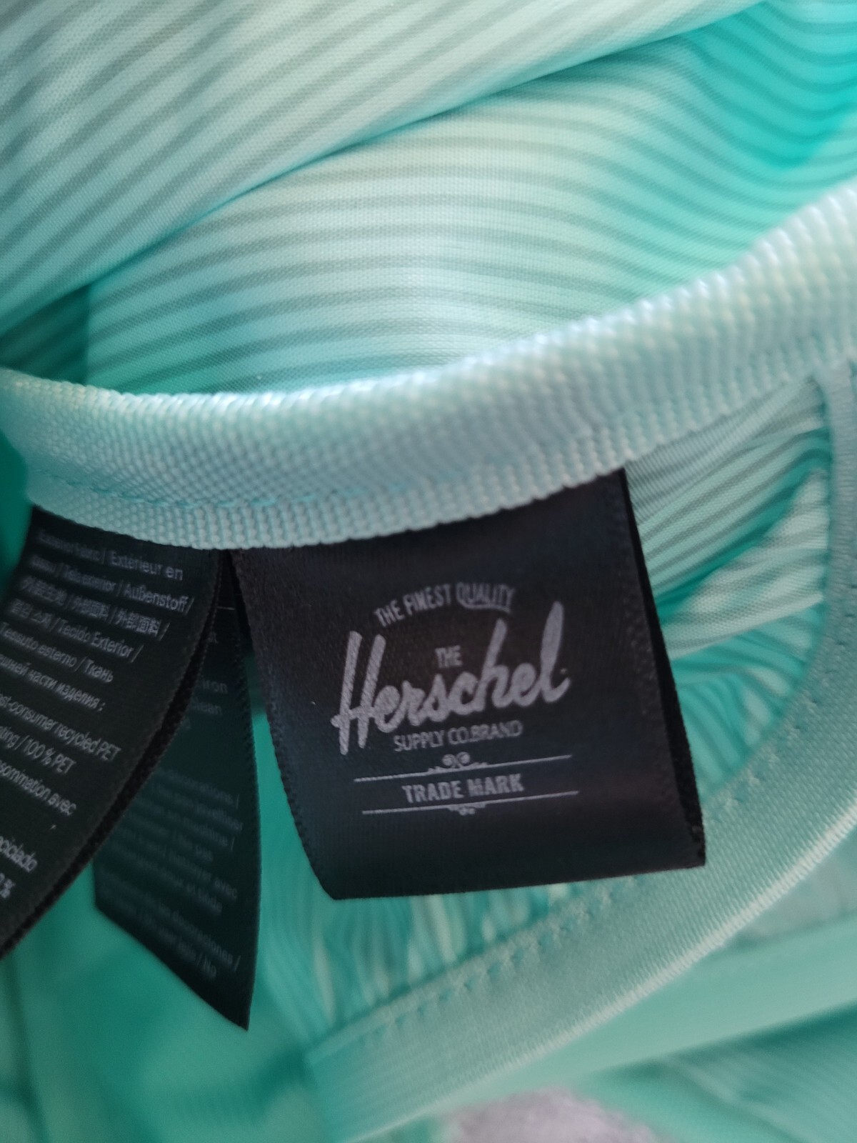 Herschel Supply Co Miller Backpack Aqua Green Padded Shoulder Straps Durable