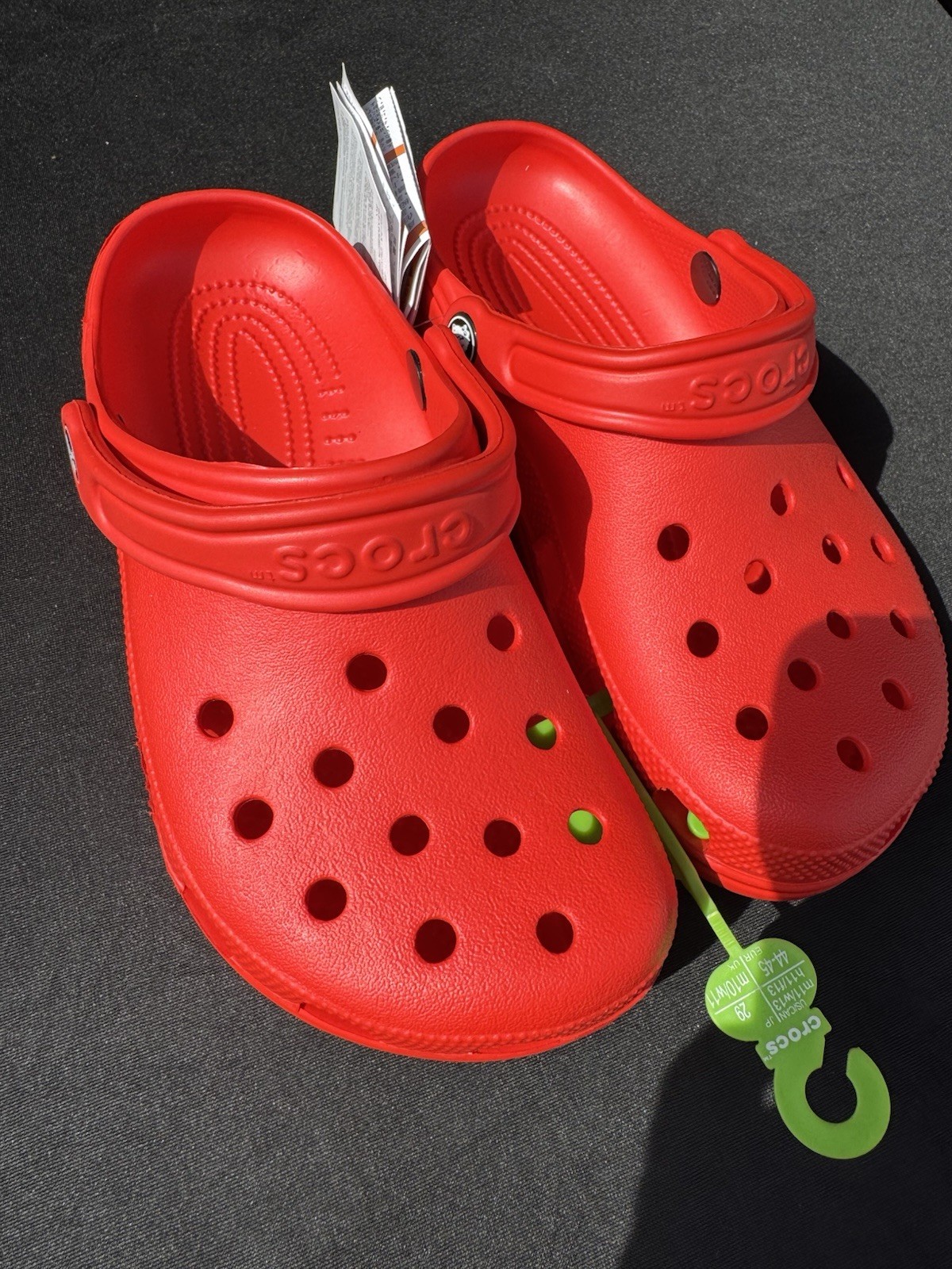 Crocs Red 9M men’s – 11W Women’s Classic Clogs Fast Shipping. 🐊